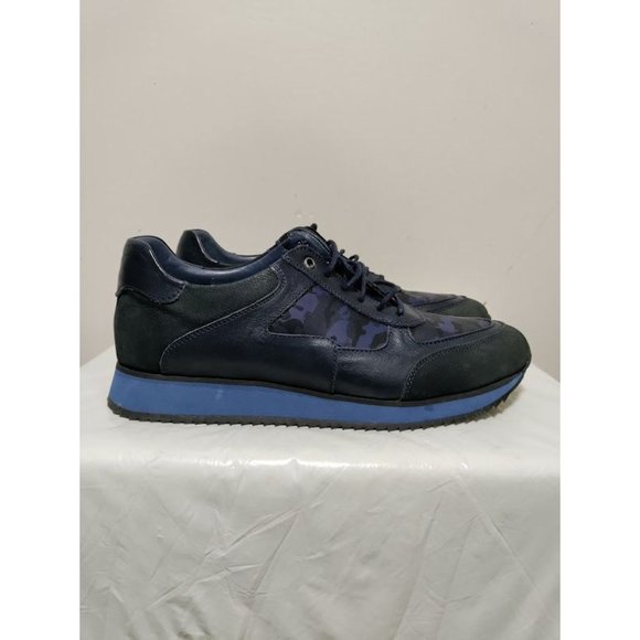 NWOB Sarar Camouflage Running Sneaker Shoes Lace Up Navy Mens Size 8.5 - Picture 5 of 11